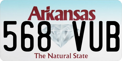 AR license plate 568VUB