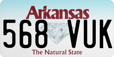 AR license plate 568VUK