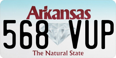 AR license plate 568VUP