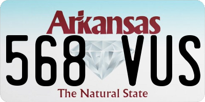 AR license plate 568VUS