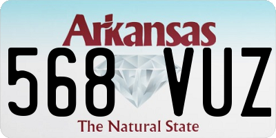 AR license plate 568VUZ