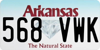AR license plate 568VWK