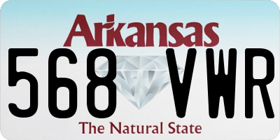 AR license plate 568VWR