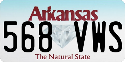 AR license plate 568VWS