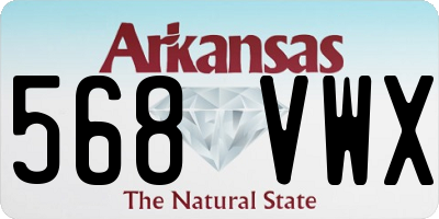 AR license plate 568VWX