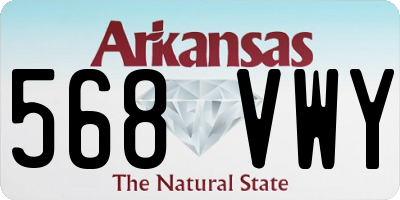 AR license plate 568VWY