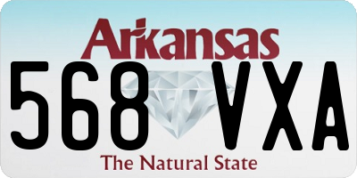 AR license plate 568VXA