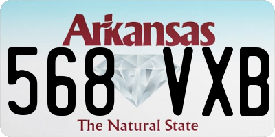 AR license plate 568VXB