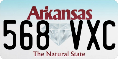 AR license plate 568VXC
