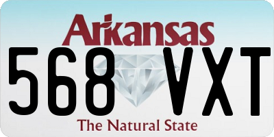 AR license plate 568VXT