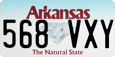 AR license plate 568VXY