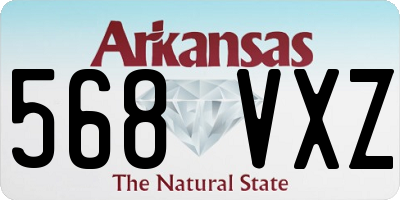 AR license plate 568VXZ