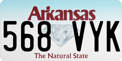 AR license plate 568VYK