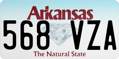 AR license plate 568VZA