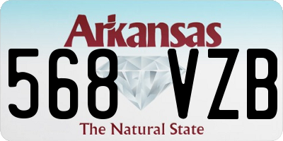 AR license plate 568VZB