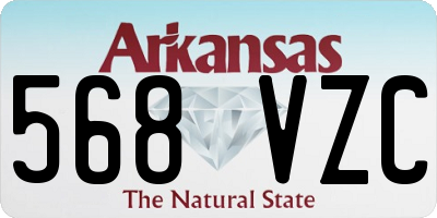 AR license plate 568VZC