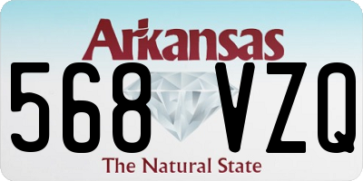AR license plate 568VZQ