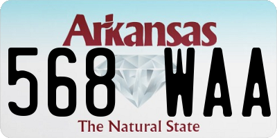 AR license plate 568WAA