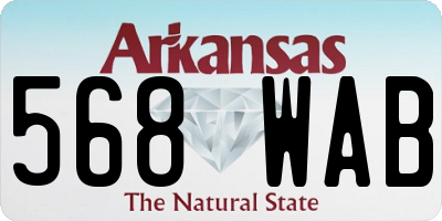 AR license plate 568WAB