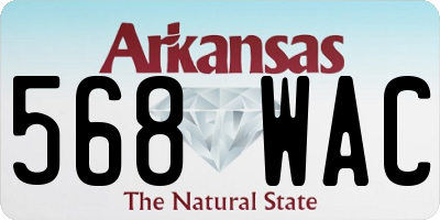 AR license plate 568WAC