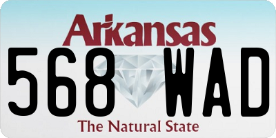 AR license plate 568WAD