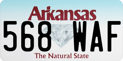 AR license plate 568WAF