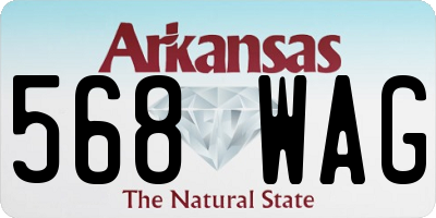 AR license plate 568WAG