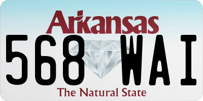 AR license plate 568WAI