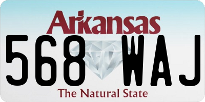 AR license plate 568WAJ