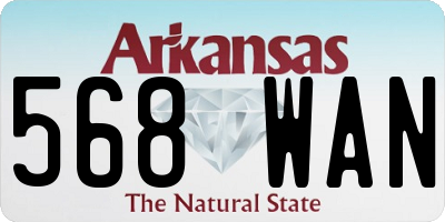 AR license plate 568WAN
