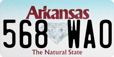 AR license plate 568WAO