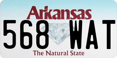 AR license plate 568WAT