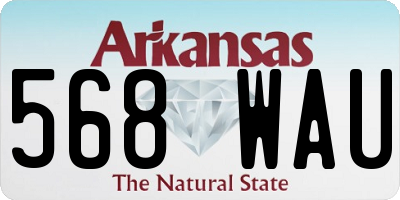 AR license plate 568WAU