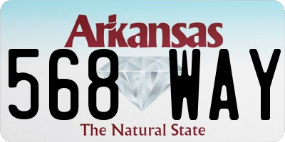 AR license plate 568WAY