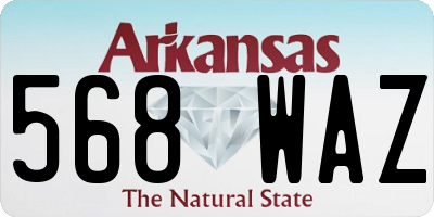 AR license plate 568WAZ