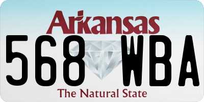 AR license plate 568WBA