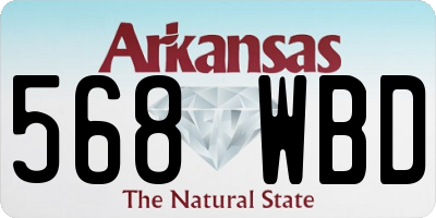 AR license plate 568WBD