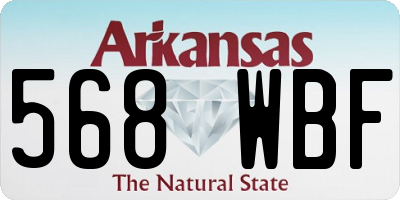 AR license plate 568WBF
