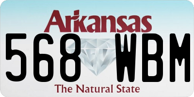 AR license plate 568WBM