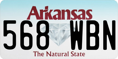 AR license plate 568WBN