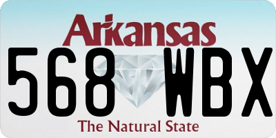 AR license plate 568WBX
