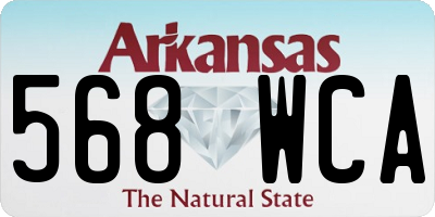 AR license plate 568WCA