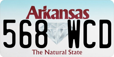 AR license plate 568WCD
