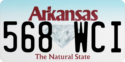 AR license plate 568WCI