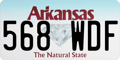 AR license plate 568WDF