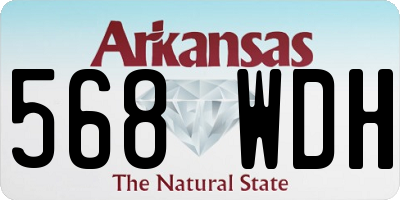 AR license plate 568WDH