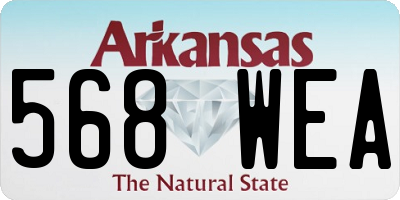 AR license plate 568WEA