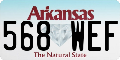 AR license plate 568WEF