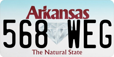AR license plate 568WEG