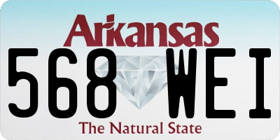 AR license plate 568WEI